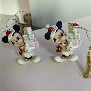 Disney Mickey Mouse Holiday Ornament Set - Red, White, Black